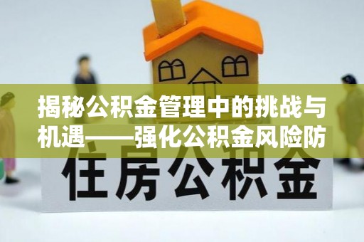 济宁揭秘公积金管理中的挑战与机遇——强化公积金风险防控的多维策略