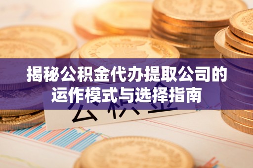 济宁揭秘公积金代办提取公司的运作模式与选择指南