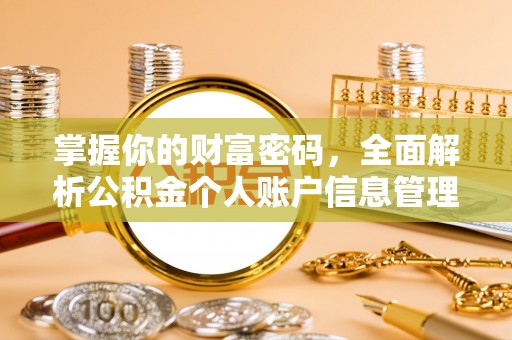 济宁掌握你的财富密码，全面解析公积金个人账户信息管理与优化