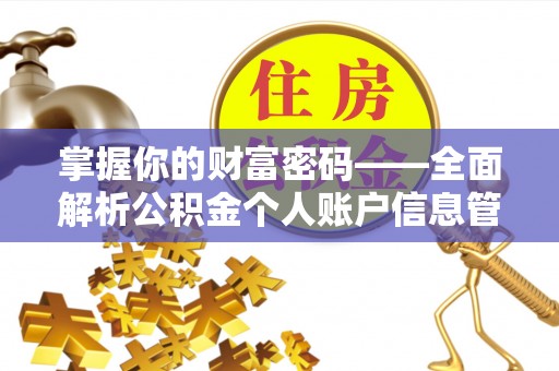 济宁掌握你的财富密码——全面解析公积金个人账户信息管理与优化